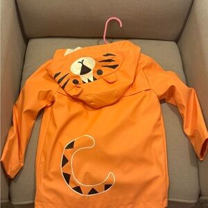 Orange Tiger Raincoat for Kids